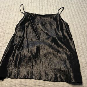 Boden Black Satin Dress with Straps